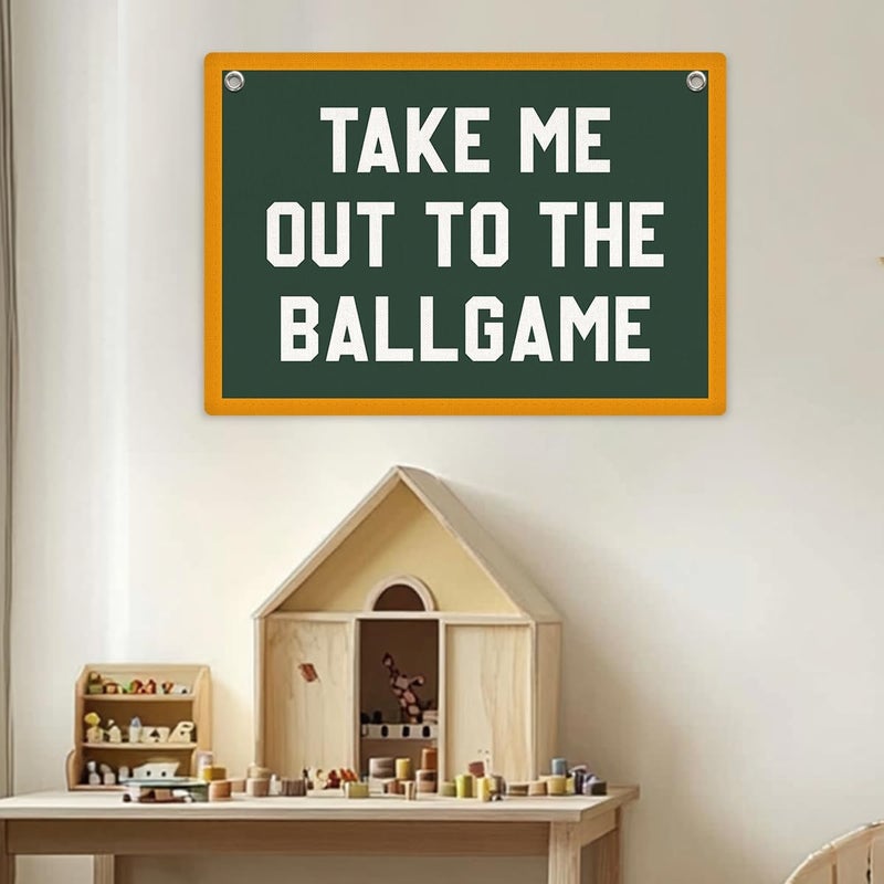 XFN Sports Room Decor for Boys, Baseball Basketball Wall Decor Banner, Wall Hanging Banner Flag, Inspirational Game Day Wall Flag Home Playroom Boys Room Decor, Banner for Room - Image 2